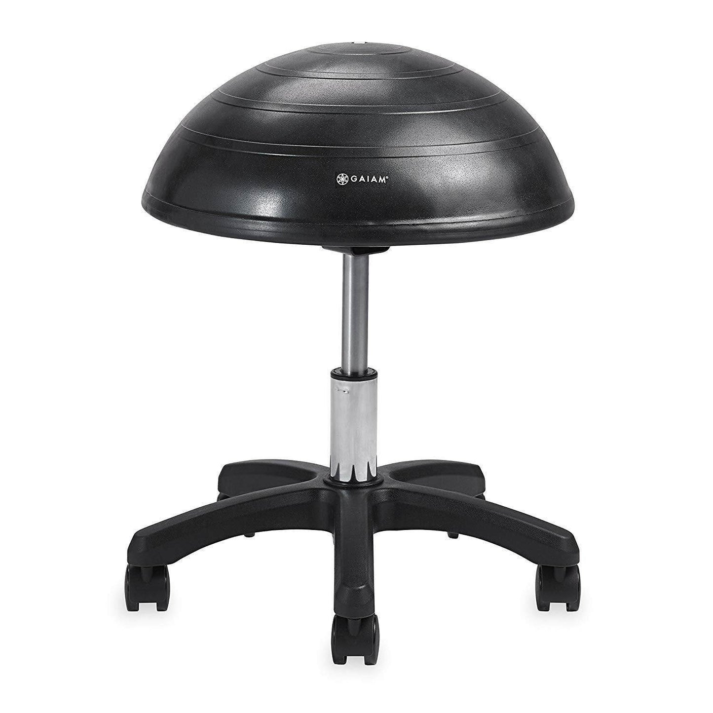 Gaiam Balance Ball Chair Stool, Half-Dome Stability Ball Adjustable Swivel Rolling Chair Drafting Stool for Desks in Office, Classroom, Doctors, Physicians, Massage Therapists, Salons - Black 23 - zenfulharmony.com