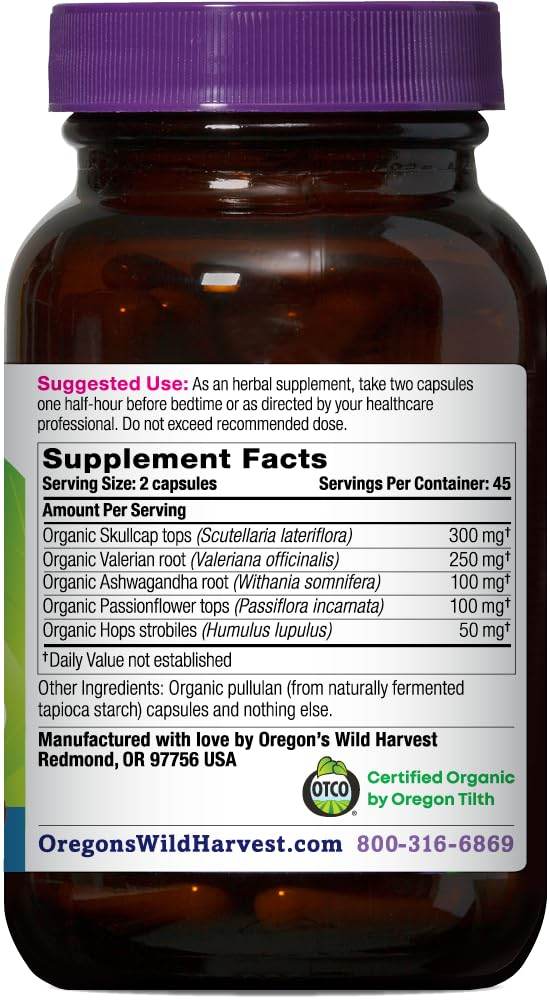Oregon's Wild Harvest Sleep Better Organic Supplement, 90 Count - zenfulharmony.com