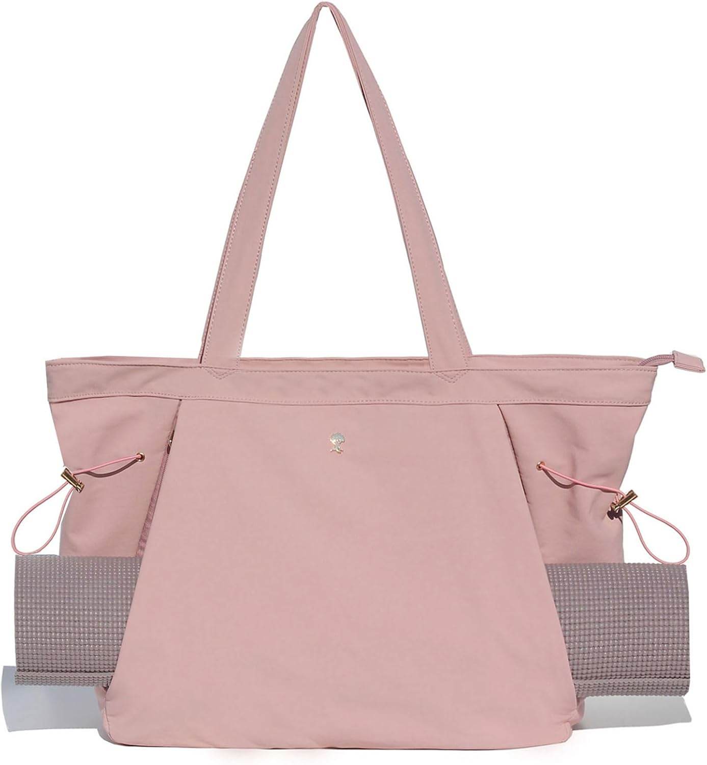 ESVAN Yoga Tote Bag for Women Shoulder Bags Drawstring for Office Workout Travel Carryall Pilates Gym and Beach - zenfulharmony.com
