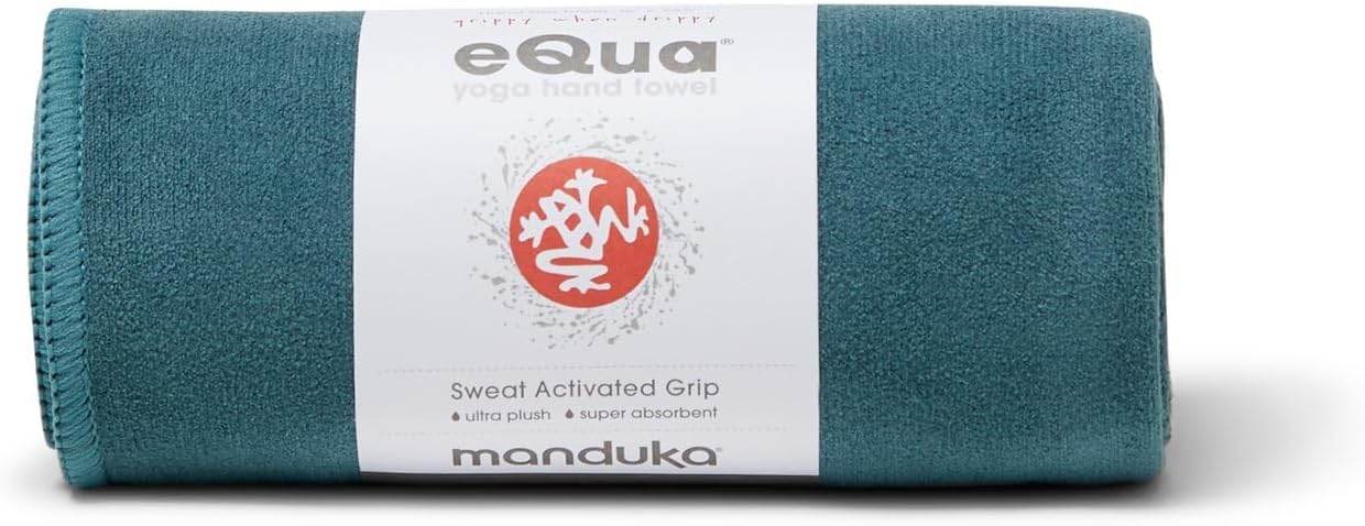 Manduka eQua Yoga Hand Towel - Quick Drying Microfiber, Lightweight, Yoga Accessories Easy for Travel - zenfulharmony.com