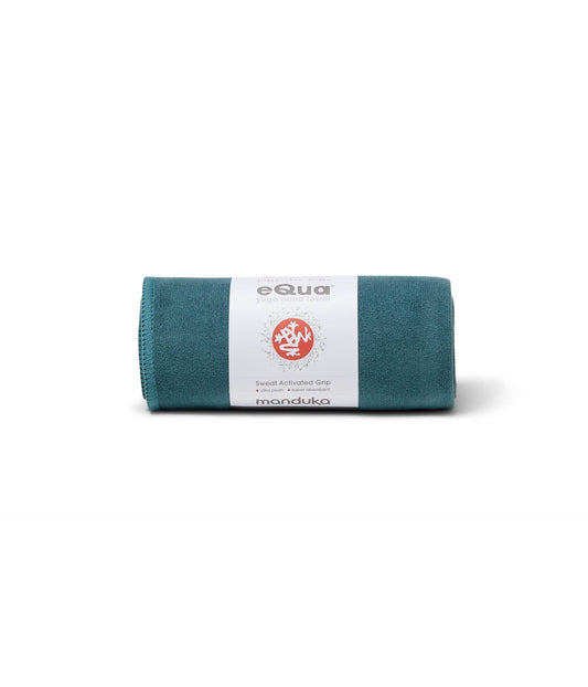 Manduka eQua Yoga Hand Towel - Quick Drying Microfiber, Lightweight, Yoga Accessories Easy for Travel, 16 Inch (40cm), Sage Solid - zenfulharmony.com