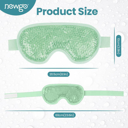 NEWGO Cooling Eye Mask Cold Gel Eye Mask for Eye Puffiness, Tired Eyes, Migraines, Stress, Itchy Eyes, Eye Lid Surgery, Eye Relief Mask for Sleeping, Skin Care, Eye Spa - Green - zenfulharmony.com