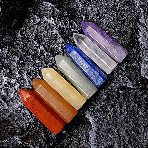 Chakra Crystal Stones Healing Kit, Healing Crystal Wands Crystals Points Reiki, 7 Chakra Set Tumbled Stones Reiki Chakra Meditation Therapy - zenfulharmony.com