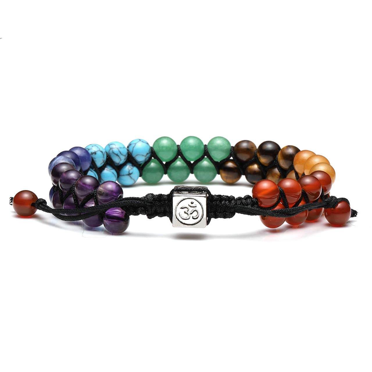 Top Plaza 7 Chakra Bracelet for Women Men Healing Crystals Bead Chakra Bracelet Yoga 6mm Stone Beads Bracelets Meditation Relax Anxiety Jewelry - zenfulharmony.com