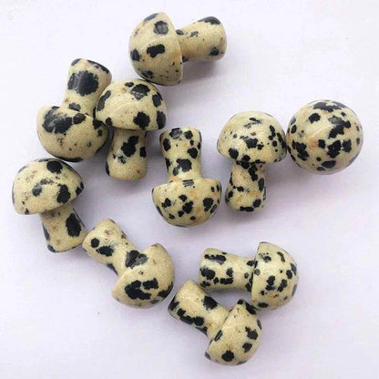 10 pcs Mini Mushroom Figurine Garden Decoration crystal Mineral Craft Natural Stone Healing specimen , meditation Home Decor - zenfulharmony.com