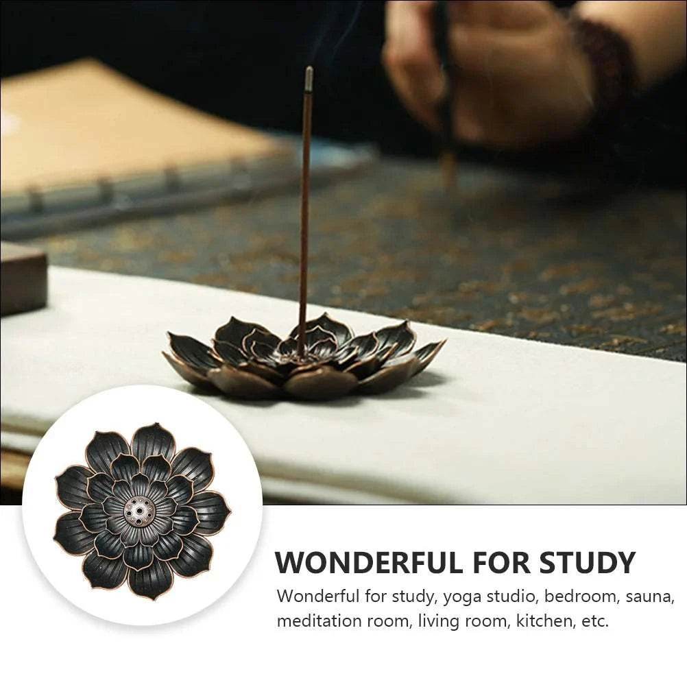 Incense Holder Burner Burnerr Candlestick Holders Lotus Flower - zenfulharmony.com
