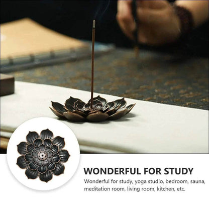 Incense Holder Burner Burnerr Candlestick Holders Lotus Flower - zenfulharmony.com