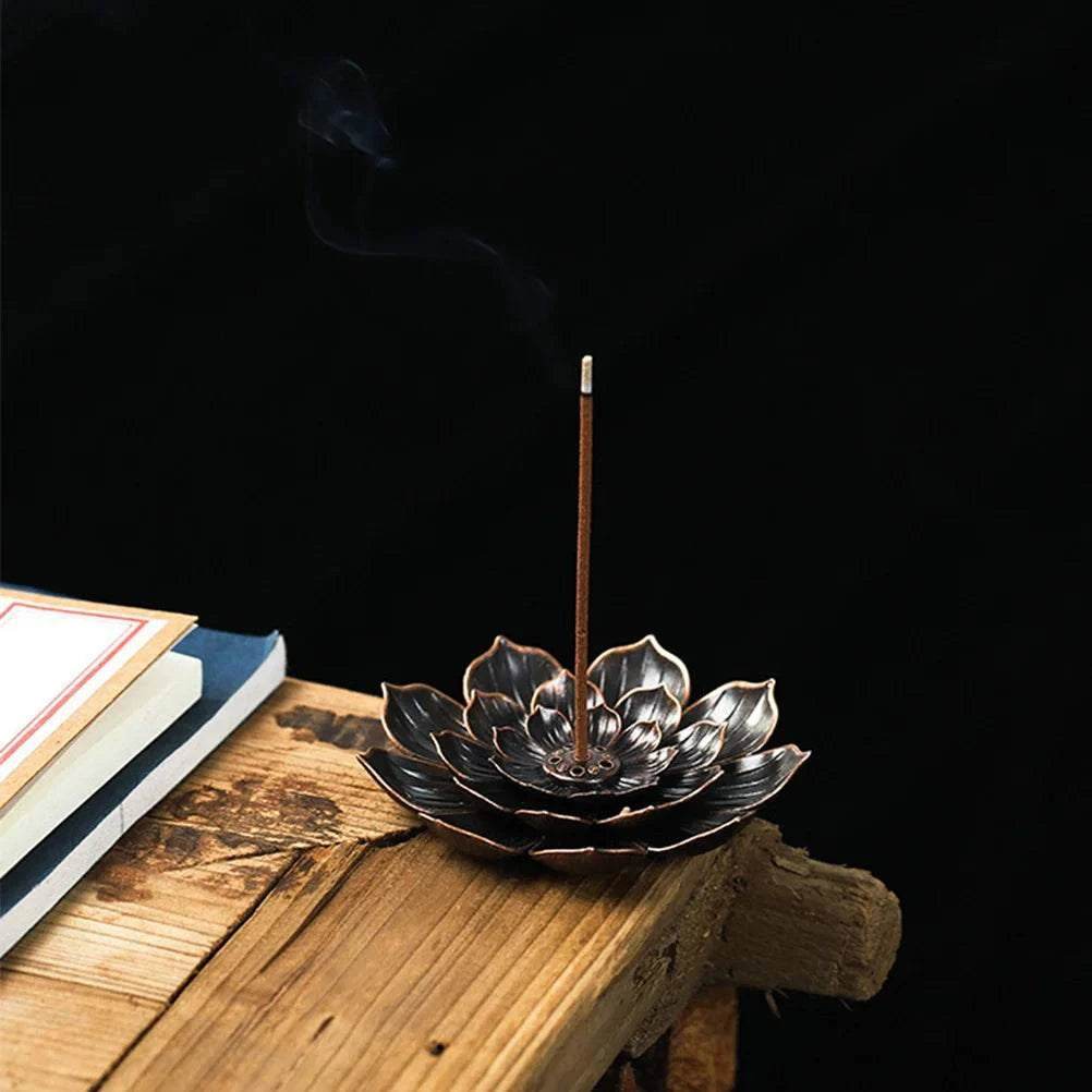 Incense Holder Burner Burnerr Candlestick Holders Lotus Flower - zenfulharmony.com