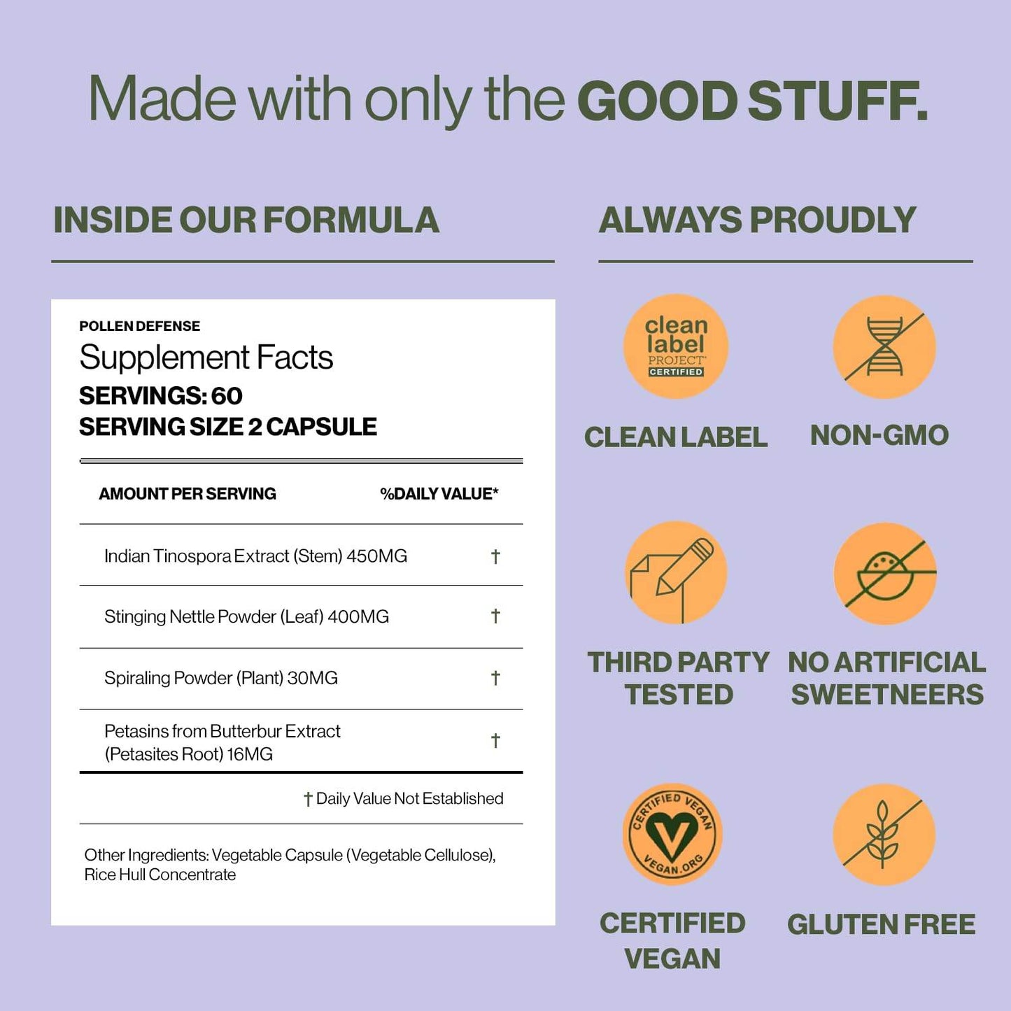 Hilma Natural Sinus Support – All Day Allergy & Sinus Relief from Pollen & Dust w/Butterbur, Stinging Nettles & Spirulina - Non-Drowsy - Organic, Clinically Proven Ingredients - 120 Vegan Capsules - zenfulharmony.com