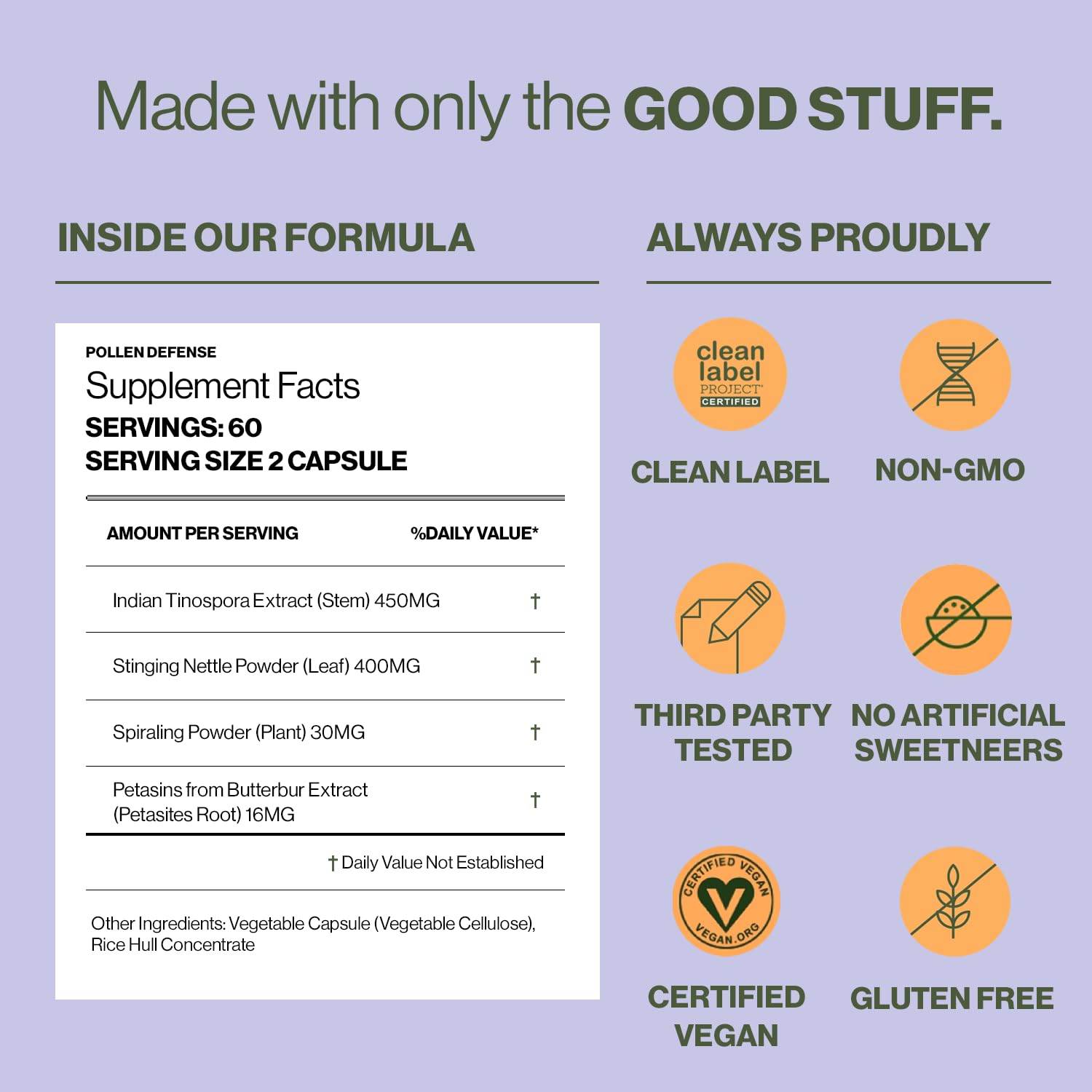 Hilma Natural Sinus Support – All Day Allergy & Sinus Relief from Pollen & Dust w/Butterbur, Stinging Nettles & Spirulina - Non-Drowsy - Organic, Clinically Proven Ingredients - 120 Vegan Capsules - zenfulharmony.com