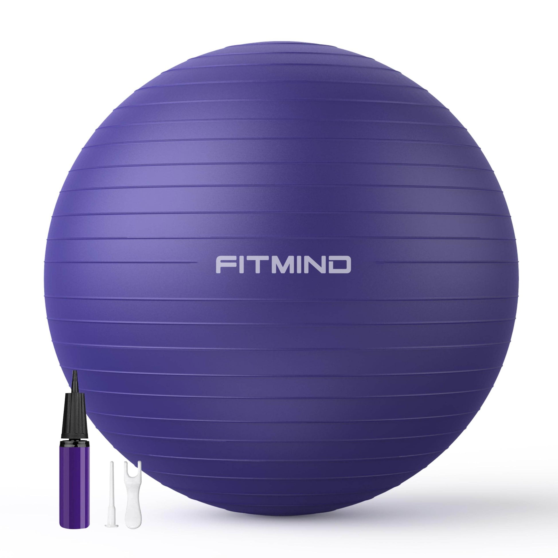 FITMIND Extra Thick Exercise Ball 75cm Yoga Ball for Workout Pregnancy Stability,Anti-Burst and Slip Resistant Swiss Ball with Pump for Yoga, Pilates, Fitness,Birthing,Physical Therapy (Purple 5265C) - zenfulharmony.com