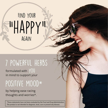 Joy-Filled Mood Support Supplement with St. Johns Wort | Stress Relief Supplement - Helps Calm The Mind & Body | 100% Plant-Based, Ashwagandha, Rhodiola Rosea, Eleuthero | Herbal, 60 ct - zenfulharmony.com
