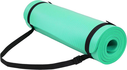 Yoga Mat, 1/2-Inch Extra Thick High Density Exercise Mat, Anti-Tear Exercise Yoga Mat with Carrying Strap, Suitable for Various Yoga Exercises - zenfulharmony.com