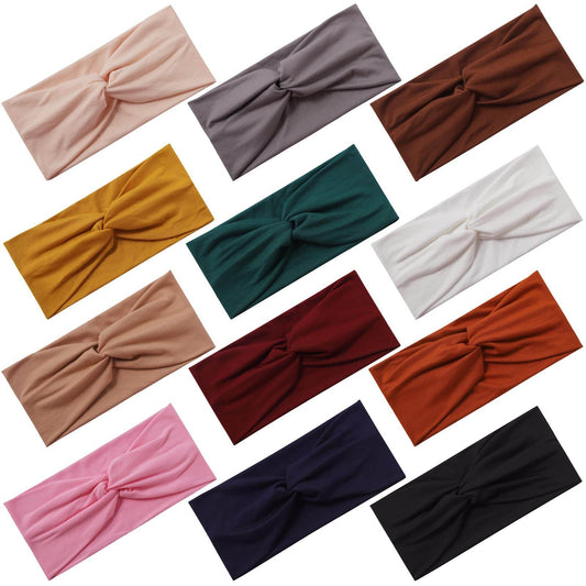 Panleding 12 Pcs Stretchy Headbands for Women, Absorbed Sport Headband Soft Twist Knotted Headbands for Daily Life Yoga Workout - zenfulharmony.com