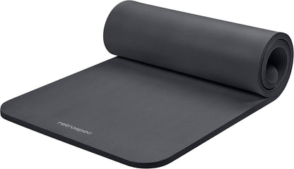 Retrospec Solana Yoga Mat 1" Thick With Nylon Carry Strap for Men & Women - Non Slip Exercise Mat for Home Yoga, Pilates, Stretching, Floor & Fitness Workouts - zenfulharmony.com