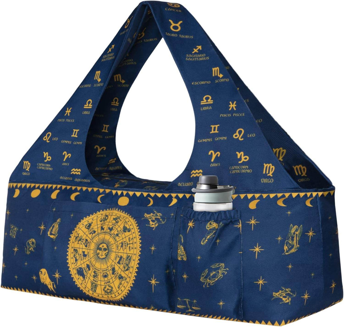 Yoga Mat Bag - Large Yoga Bag with Yoga Mat Strap, Zipper and Pockets - Yoga Bags and Carriers Fits All Your Stuff - Personalized Yoga Mat Bags for Women Fits Most Size Mats - zenfulharmony.com