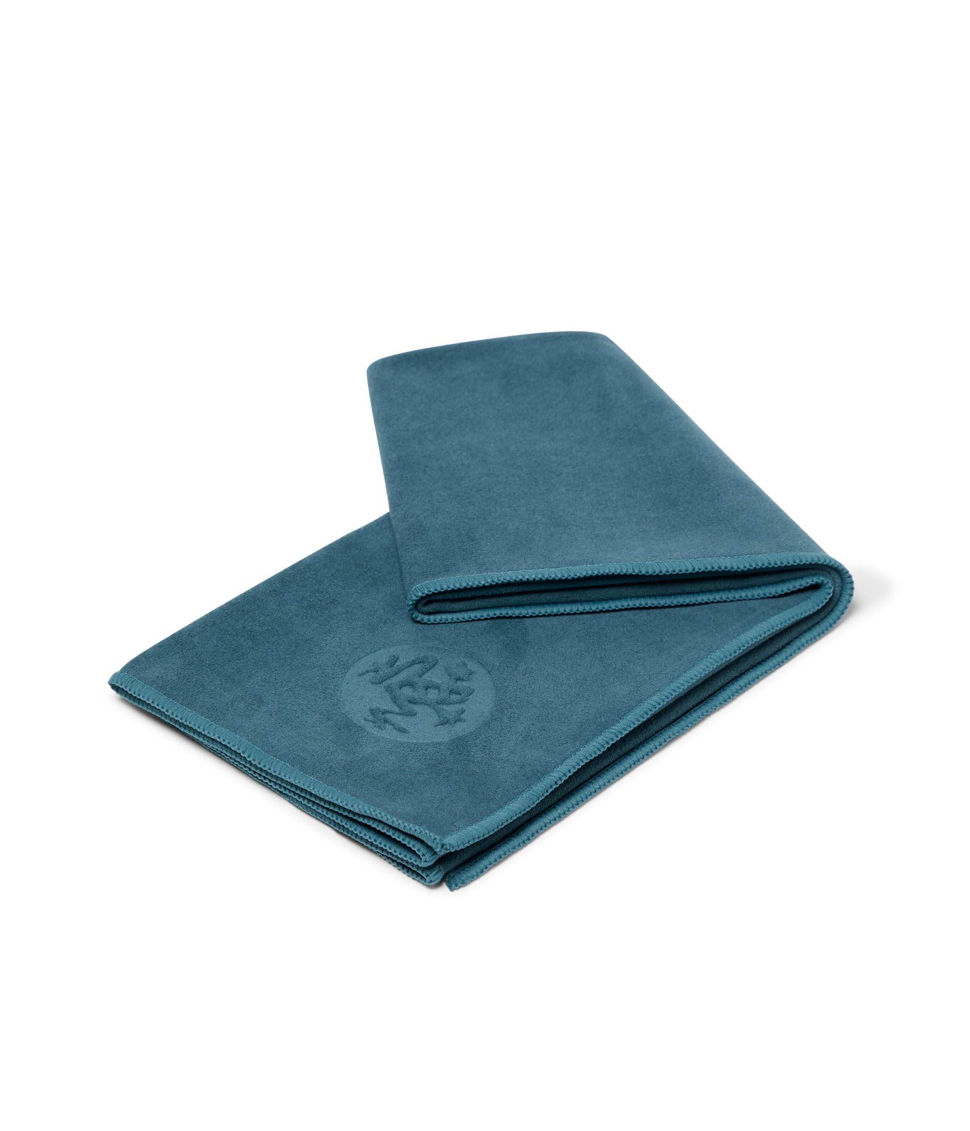 Manduka eQua Yoga Hand Towel - Quick Drying Microfiber, Lightweight, Yoga Accessories Easy for Travel, 16 Inch (40cm), Sage Solid - zenfulharmony.com
