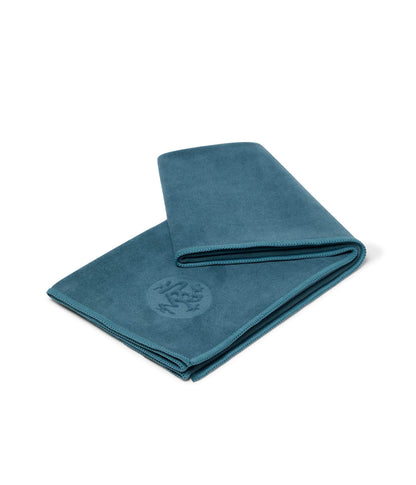 Manduka eQua Yoga Hand Towel - Quick Drying Microfiber, Lightweight, Yoga Accessories Easy for Travel, 16 Inch (40cm), Sage Solid - zenfulharmony.com