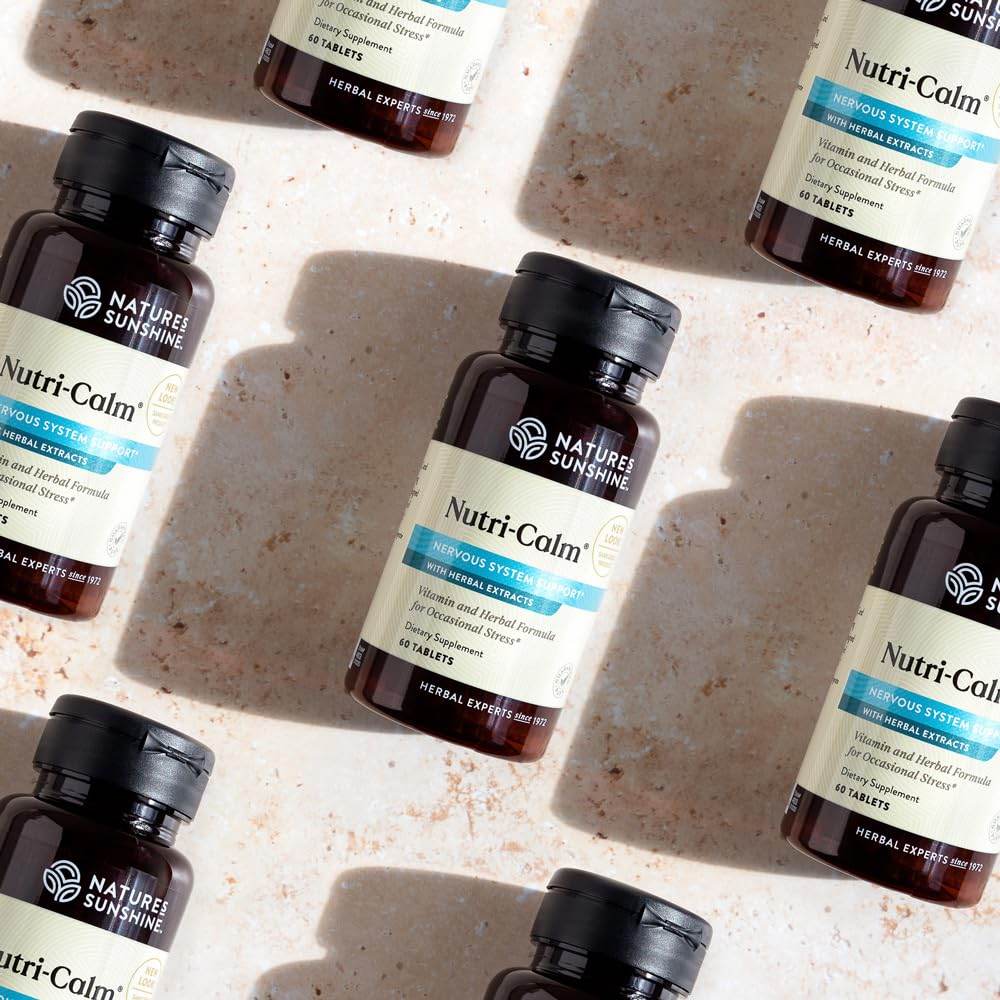 Nature's Sunshine Nutri-Calm - Herbal Stress Relief Supplement, Natural Relief for Adults, Happy Pills for Stress, Sleep & Mood Support, Mood Boost - 100 Tablets - zenfulharmony.com