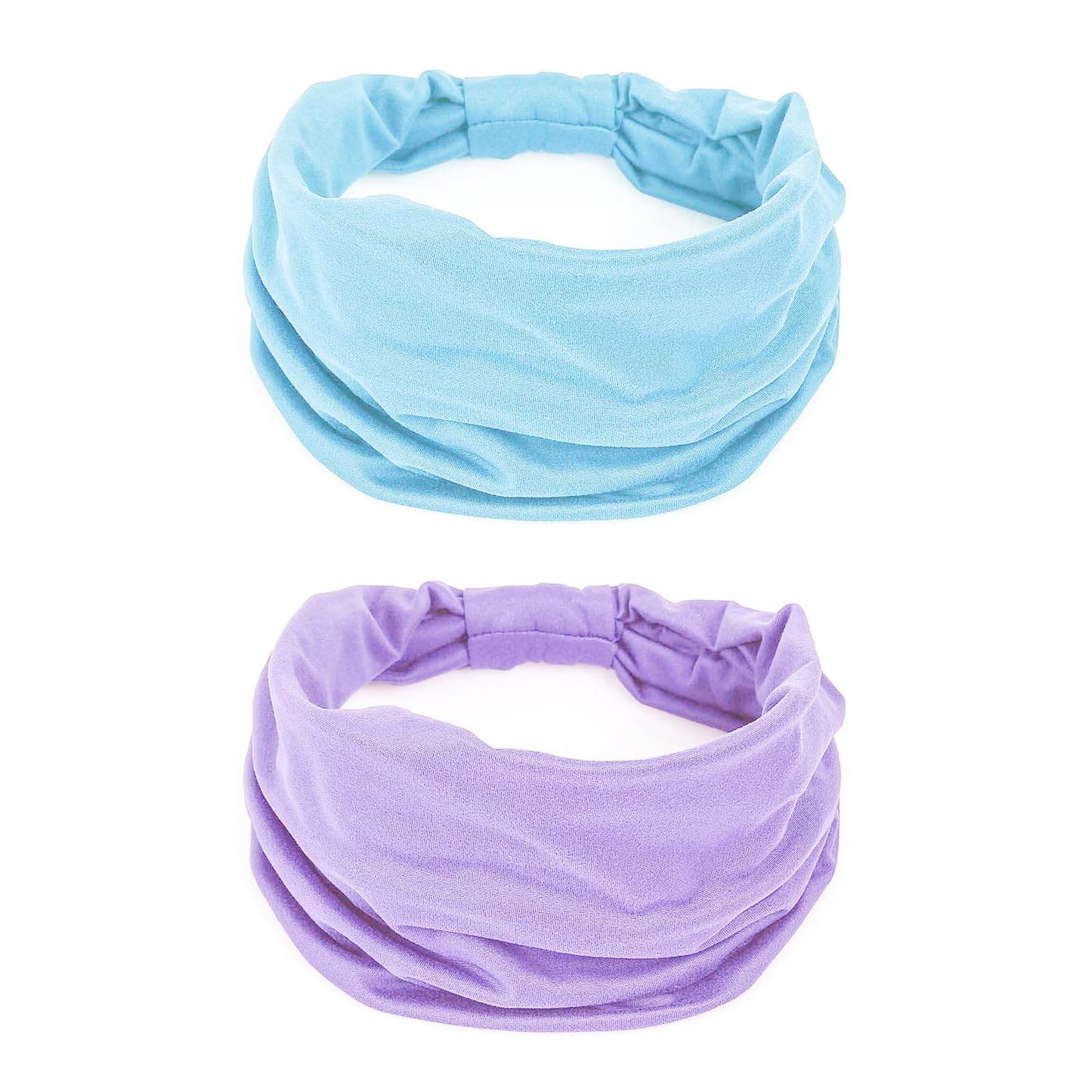 GILI 6 Pack Wide Headbands for Women Non Slip Soft Elastic Hair Bands Yoga Running Sports Workout Gym Head Wraps, Knotted Cotton Cloth African Turbans Bandana (with 6 Pcs Hair Ties) - zenfulharmony.com