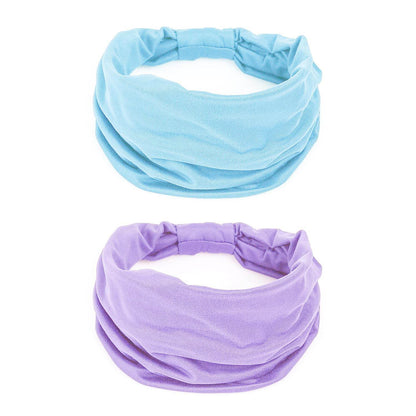 GILI 6 Pack Wide Headbands for Women Non Slip Soft Elastic Hair Bands Yoga Running Sports Workout Gym Head Wraps, Knotted Cotton Cloth African Turbans Bandana (with 6 Pcs Hair Ties) - zenfulharmony.com