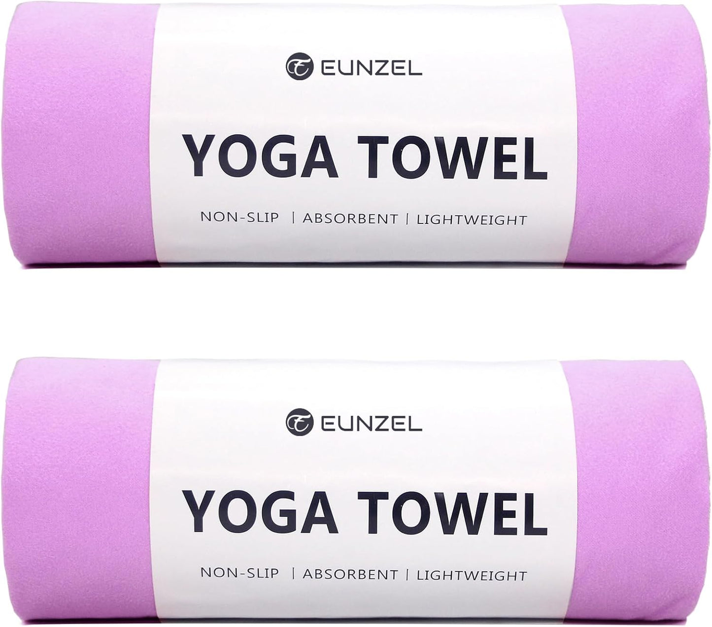 Eunzel 2 Pack Hot Yoga Towel Non Slip Yoga Mat Towel Non-Slip Sweat Absorbent Microfiber Towel for Hot Yoga, Pilates and Workout 72" x 26.5", Blue/Purple - zenfulharmony.com