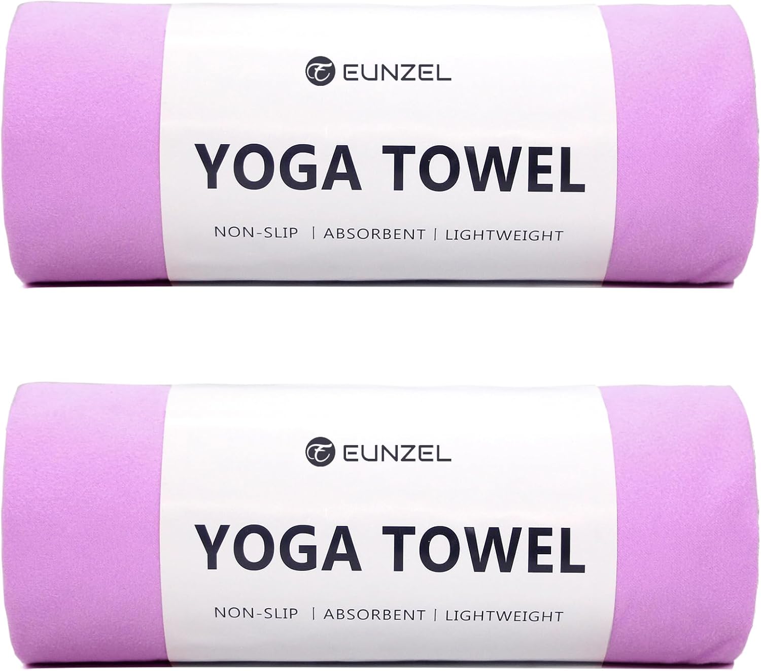 Eunzel 2 Pack Hot Yoga Towel Non Slip Yoga Mat Towel Non-Slip Sweat Absorbent Microfiber Towel for Hot Yoga, Pilates and Workout 72" x 26.5", Blue/Purple - zenfulharmony.com