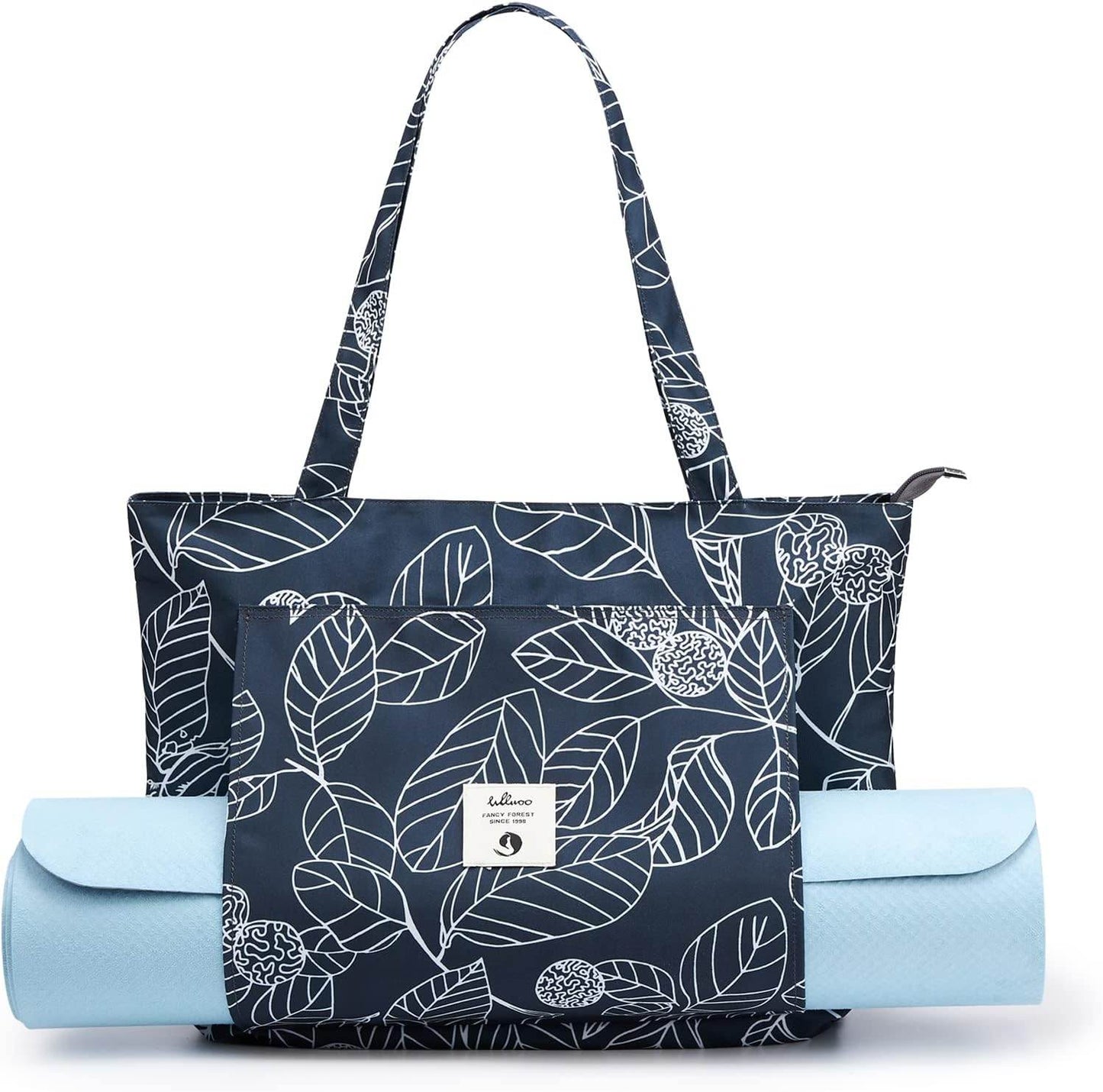 WLLWOO WLLWOO Yoga Bags for Women with Yoga Mats Bags Carrier Carryall Canvas Tote for Pilates Shoulder for Travel Office Beach Workout - zenfulharmony.com