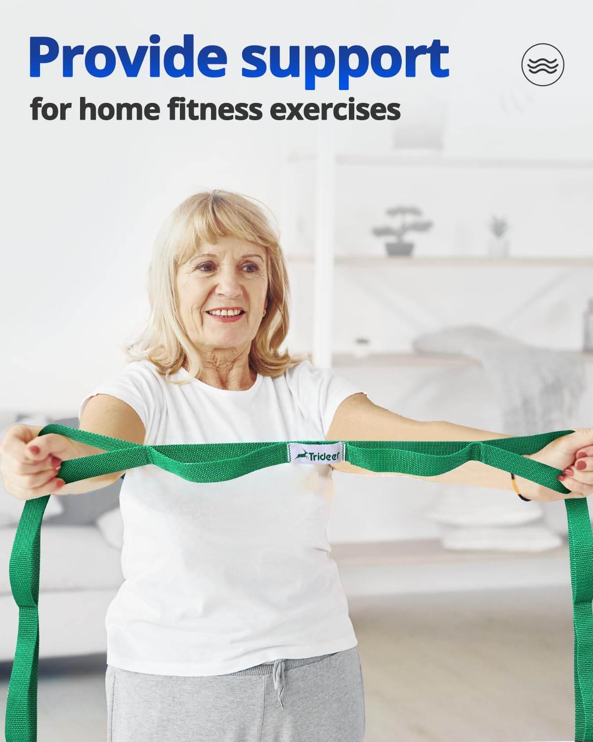 Trideer Stretching Strap Yoga Strap for Physical Therapy, 10 Loops Yoga Straps for Stretching, Non-Elastic Stretch Strap for Pilates, Exercise, Stretch Band for Women & Men with Exercise Book - zenfulharmony.com