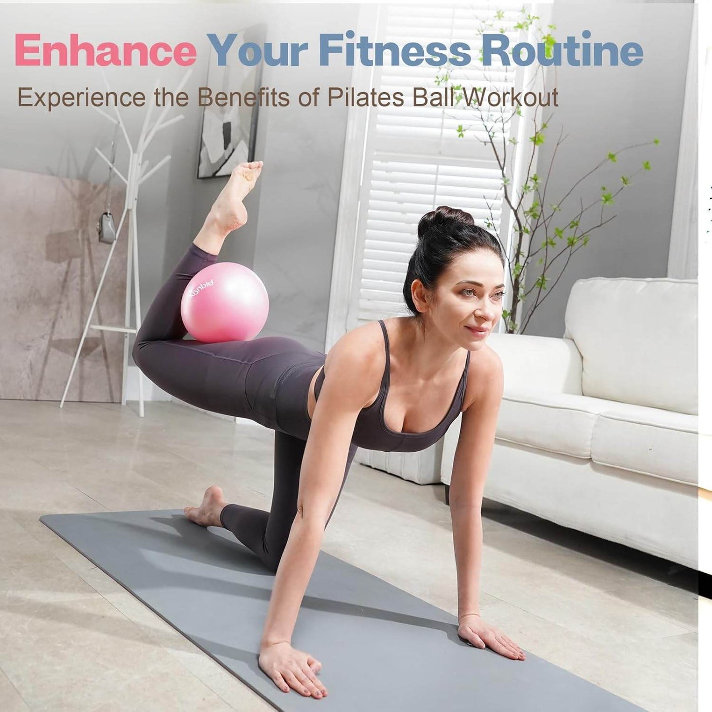 Small Exercise Ball, 9 Inch Mini Pilates Ball, Anti Burst and Slip Resistant Mini Yoga Ball for Stability, Fitness, Physical Therapy, Stretching & Core Strength Workout at Home Gym & Office - zenfulharmony.com