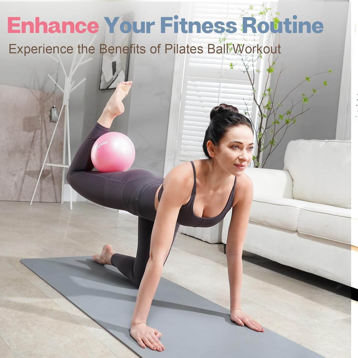 Small Exercise Ball, 9 Inch Mini Pilates Ball, Anti Burst and Slip Resistant Mini Yoga Ball for Stability, Fitness, Physical Therapy, Stretching & Core Strength Workout at Home Gym & Office - zenfulharmony.com