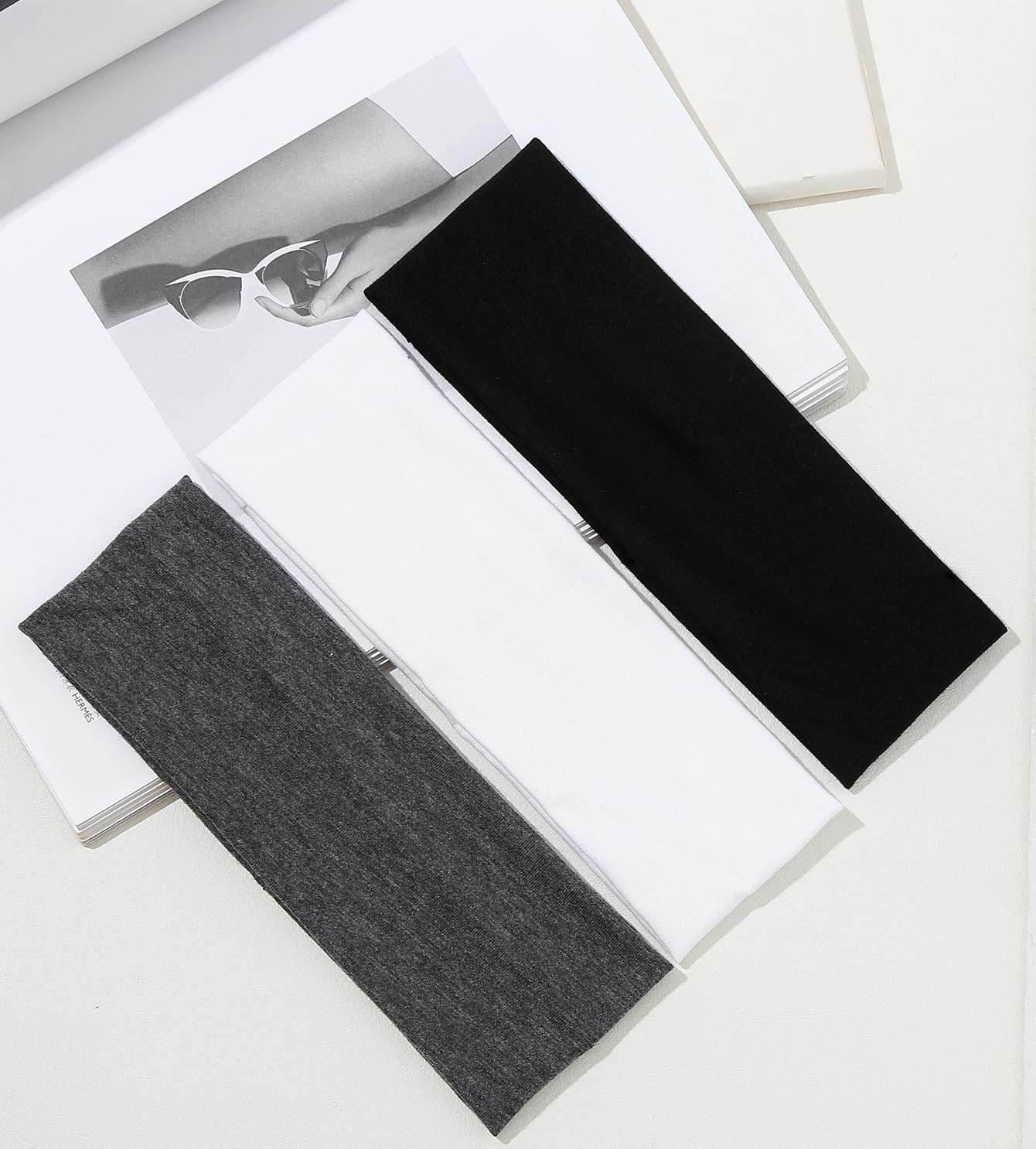 Headbands for Women 16 Pack Elastic Hair Bands for Women' Hair Non Slip Soft Cloth Fabric Headbands Women Hair Accessories, Black White Gray Women‘s Headband - zenfulharmony.com