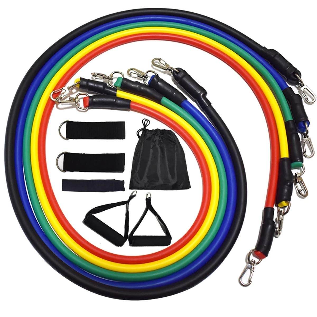 KuFit Yoga Wheel & 2 pcs Yoga Blocks & 5 pcs Resistance Bands Combo Value Pack-Black - zenfulharmony.com