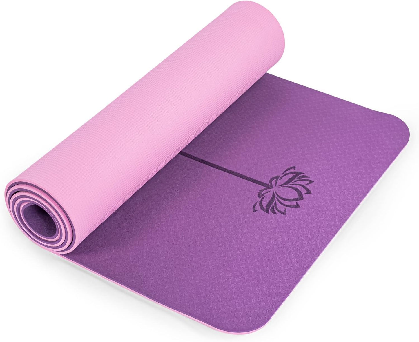 Yoga Mat Non Slip, Pilates Fitness Mats, Eco Friendly, Anti-Tear 1/4" Thick Yoga Mats for Women, Exercise Mats for Home Workout with Carrying Sling and Storage Bag - zenfulharmony.com