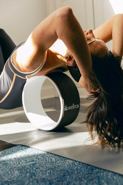12-Inch Yoga Wheel, Back Cracker, Yoga Wheel, Wheel for Back Pain Relief, Yoga Ring, Back Wheel Roller, Yoga Roll, Yoga Tools, Roller Back, Grey - zenfulharmony.com
