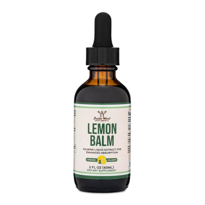 Double Wood Supplements Lemon Balm Tincture - Organic Lemon Balm Drops for Relaxation 590mg - 2FL OZ, 120 Servings (Better Absorbed Than Capsules, Great Addition to Lemon Balm Tea) for Relaxation - zenfulharmony.com