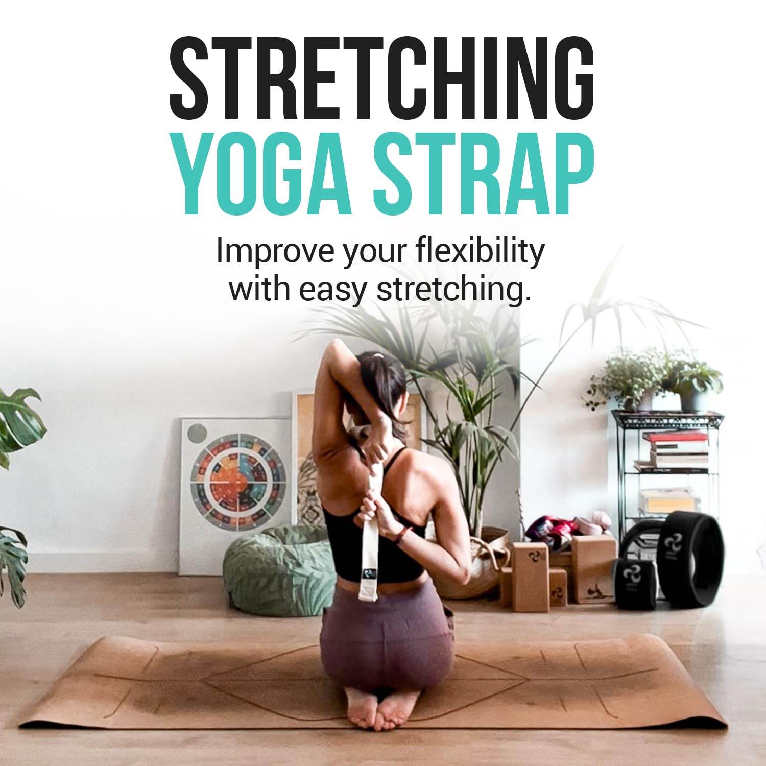 Extra Wide Yoga Wheel + Mini Wheel + Yoga Strap - Exercise booklet included. Home Yoga kit for beginners. Improve posture, better mobility. Relieve Back Pain. Extra Large Jumbo Wheel. Baby Wheel - zenfulharmony.com