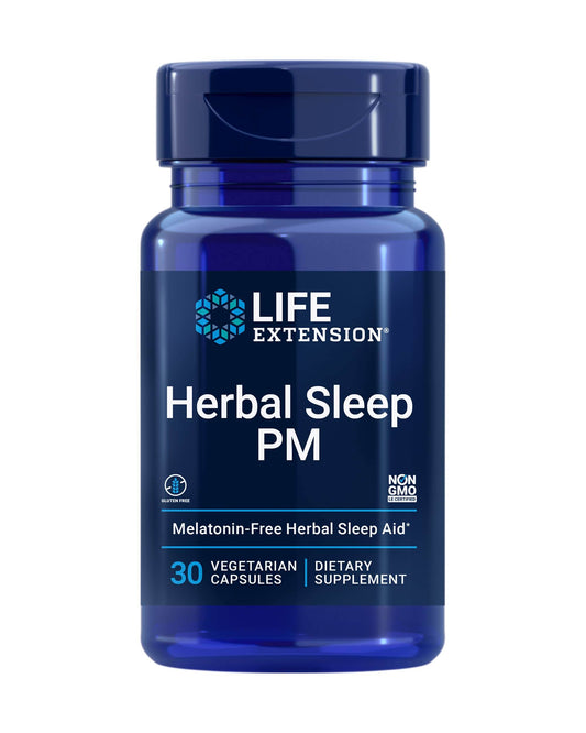 Life Extension Herbal Sleep PM – Natural Sleep Supplement Without Melatonin - with Lemon Balm, Honokiol & Chamomile Extracts for Healthy Sleep - Non-GMO, Gluten-Free - 30 Vegetarian Capsules - zenfulharmony.com