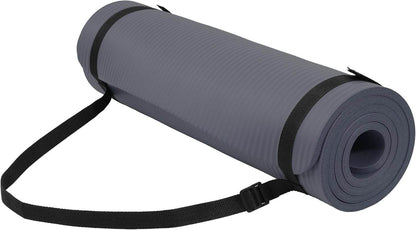 Yoga Mat, 1/2-Inch Extra Thick High Density Exercise Mat, Anti-Tear Exercise Yoga Mat with Carrying Strap, Suitable for Various Yoga Exercises - zenfulharmony.com