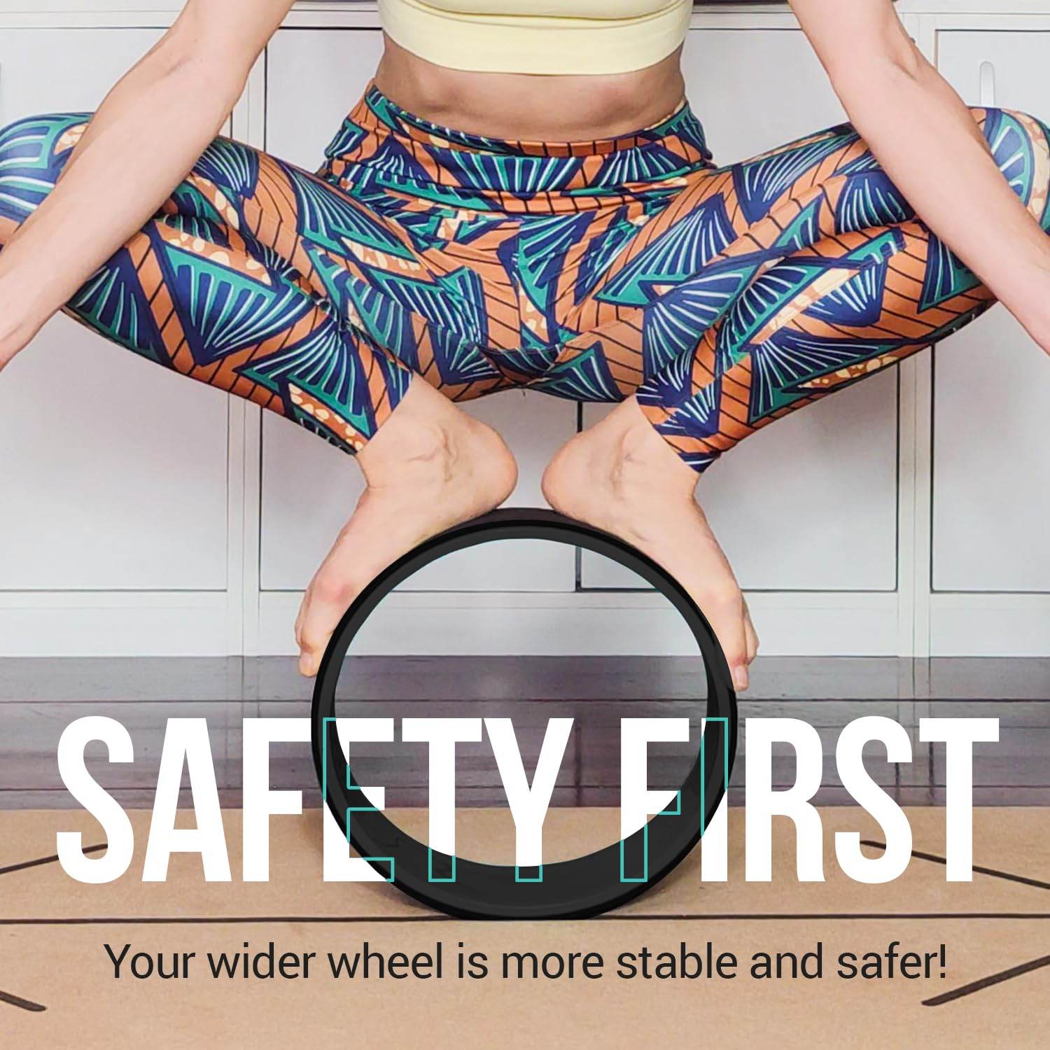 Extra Wide Yoga Wheel + Mini Wheel + Yoga Strap - Exercise booklet included. Home Yoga kit for beginners. Improve posture, better mobility. Relieve Back Pain. Extra Large Jumbo Wheel. Baby Wheel - zenfulharmony.com