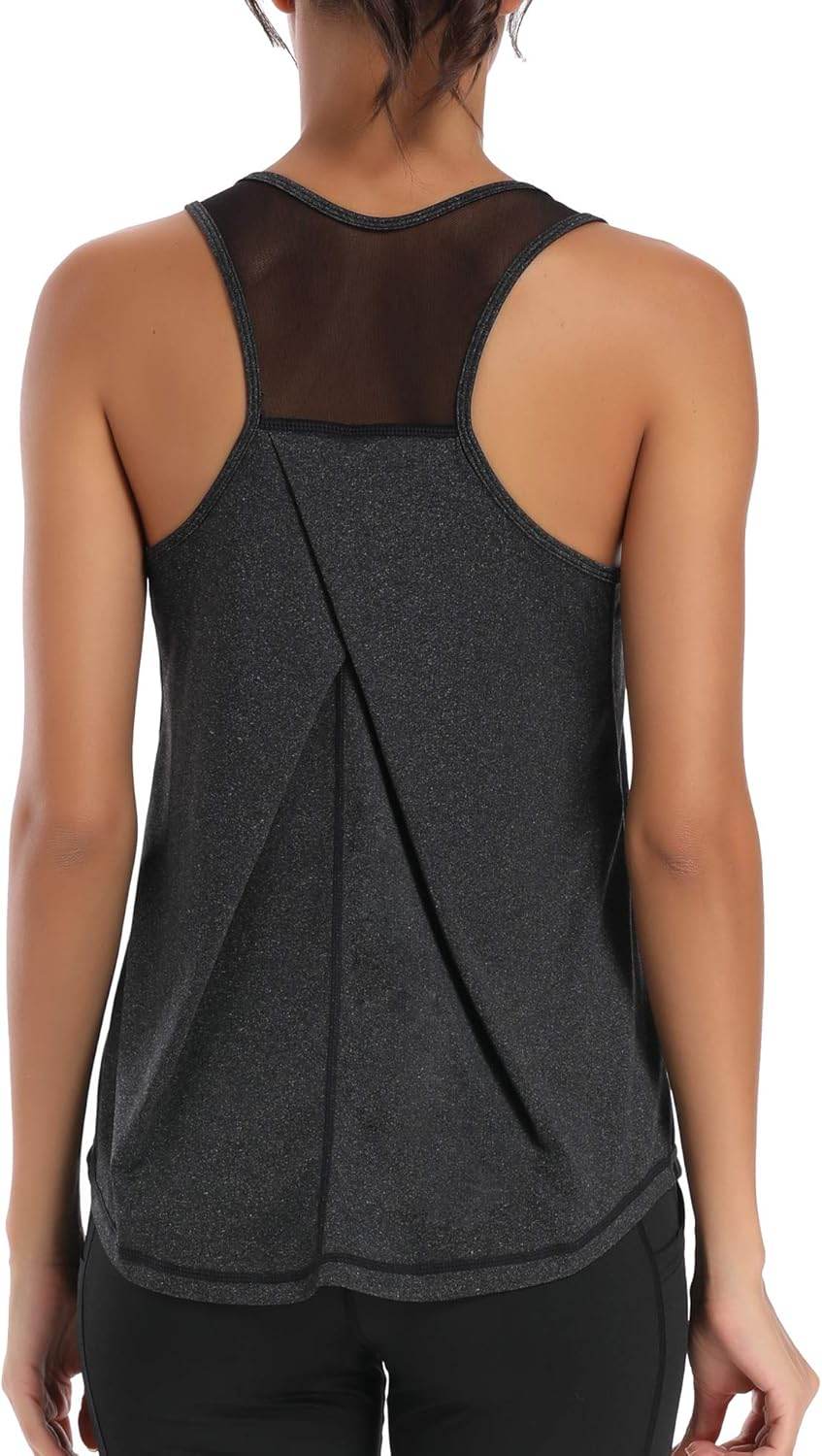 Aeuui Womens Workout Tops for Women Racerback Tank Tops Mesh Yoga Shirts Athletic Running Tank Tops Sleeveless Gym Clothes - zenfulharmony.com