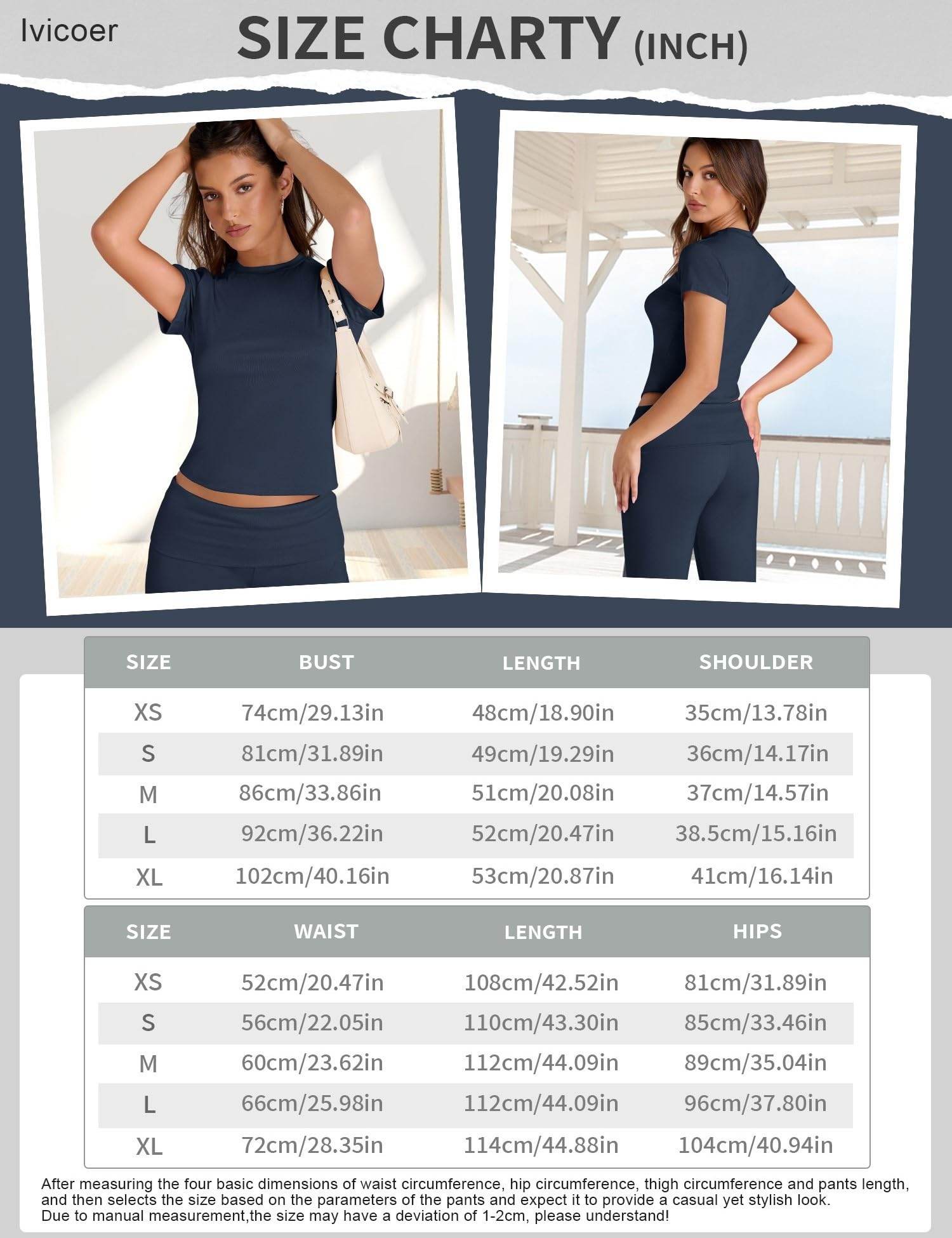 Ivicoer Women's Two Piece Outfit Basic Short Sleeve Crop Top and Low Rise Flare Pants Set High Waisted Pants Lounge 2 Piece Yoga Tracksuit Women Outfits Black M - zenfulharmony.com