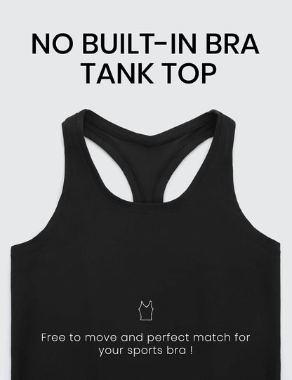 CRZ YOGA Butterluxe Racerback Workout Tank Tops for Women Sleeveless Gym Tops Athletic Yoga Shirts Camisole Black Small - zenfulharmony.com