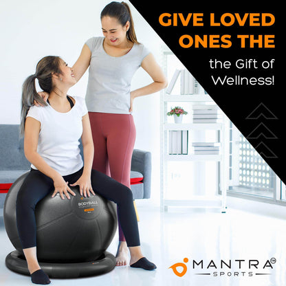 Yoga Ball Chair Exercise Ball Chair for Office with Base, Yoga Ball for Pregnancy Ball Stability Ball & Birth Ball for Labor, Swiss Ball Gym Ball for Exercising, Workout Ball Fitness Ball for Desk - zenfulharmony.com