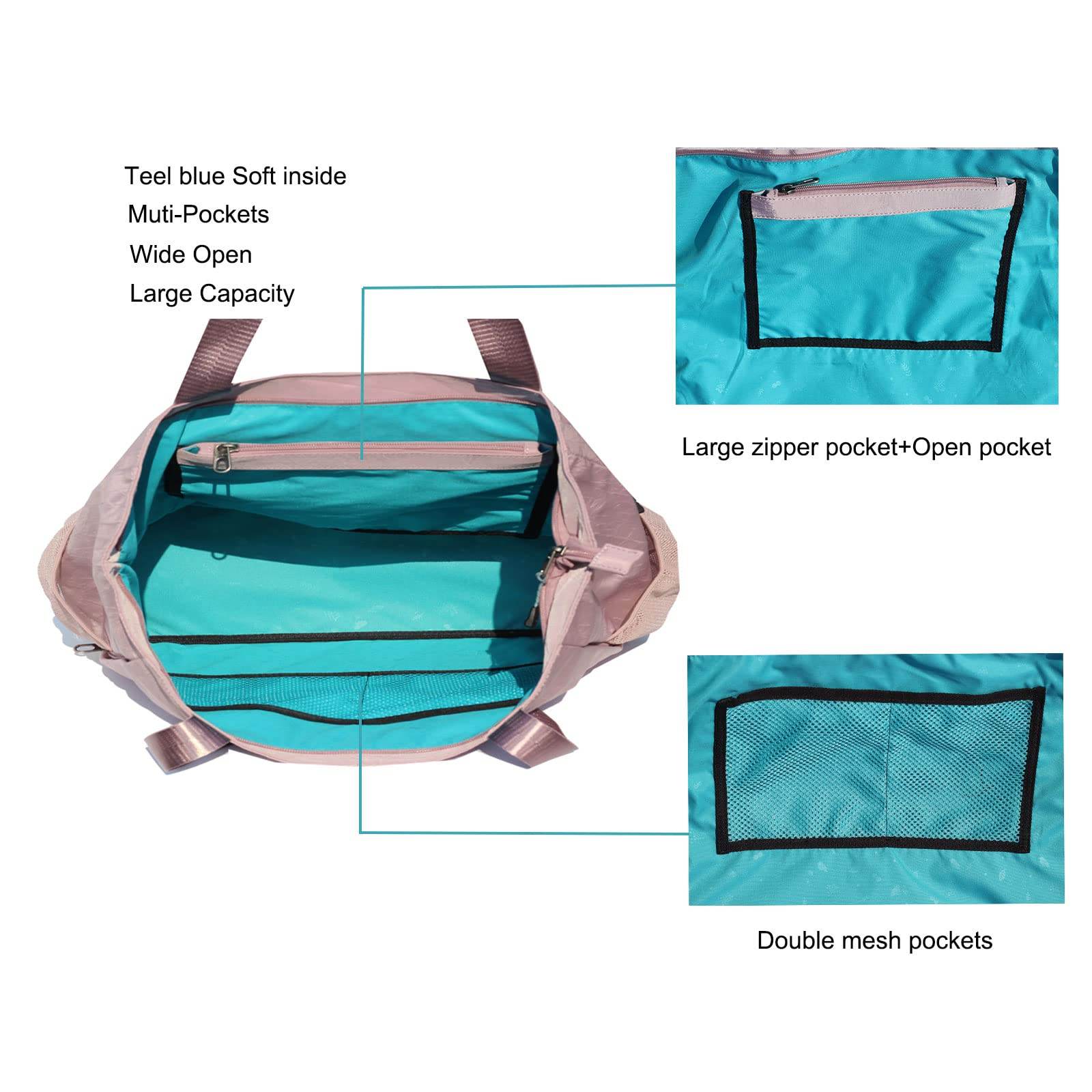 ESVAN Yoga Mat Bag Yoga Tote Carrier Shoulder Bag Carryall Tote for Office,Yoga,Pilates,Travel,Beach and Gym (B pinkish purple) - zenfulharmony.com