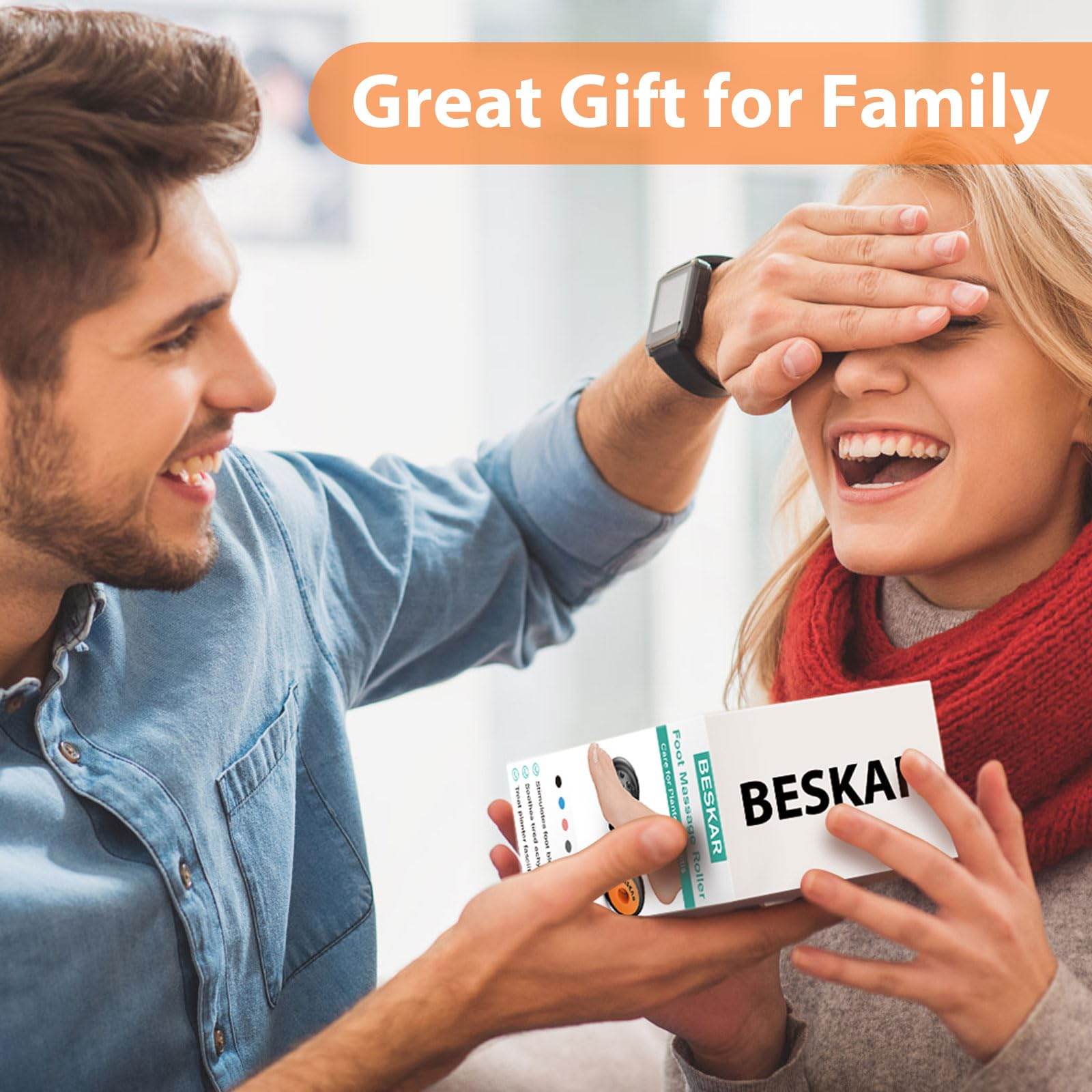 BESKAR Foot Massager Roller for Plantar Fasciitis Relief, Portable, Deep Tissue Muscle Massage, Foot Arch and Heel Pain, Reflexology Tool - zenfulharmony.com