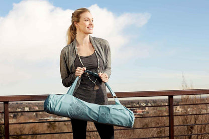 Gaiam Cargo Yoga Mat Bag, Full-Zipper Yoga Mat Carrier with Adjustable Strap, Front & Exterior Phone Pocket with Earbuds Slit, Stylish & Functional Fitness Mat Holder for Women & Men - zenfulharmony.com