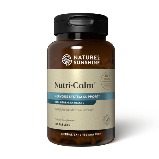 Nature's Sunshine Nutri-Calm - Herbal Stress Relief Supplement, Natural Relief for Adults, Happy Pills for Stress, Sleep & Mood Support, Mood Boost - 100 Tablets - zenfulharmony.com