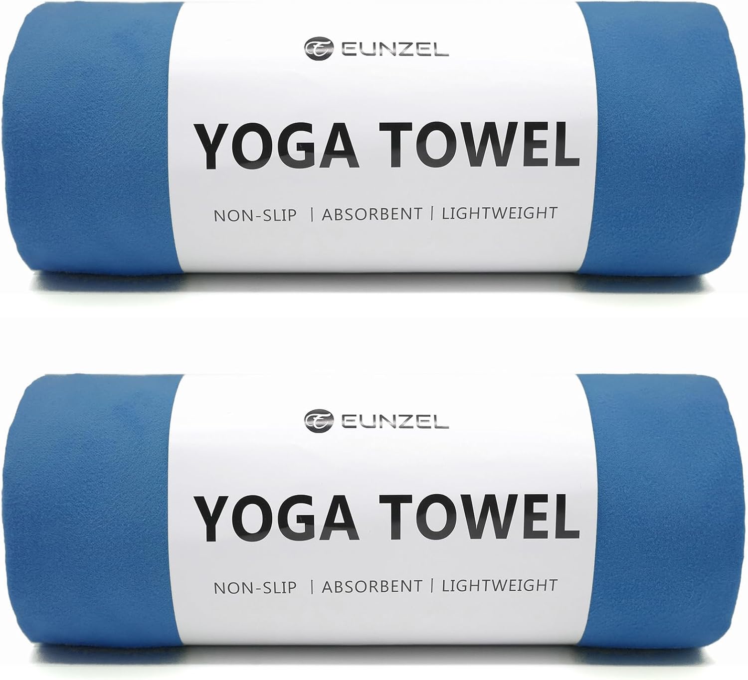 Eunzel 2 Pack Hot Yoga Towel Non Slip Yoga Mat Towel Non-Slip Sweat Absorbent Microfiber Towel for Hot Yoga, Pilates and Workout 72" x 26.5", Blue/Purple - zenfulharmony.com