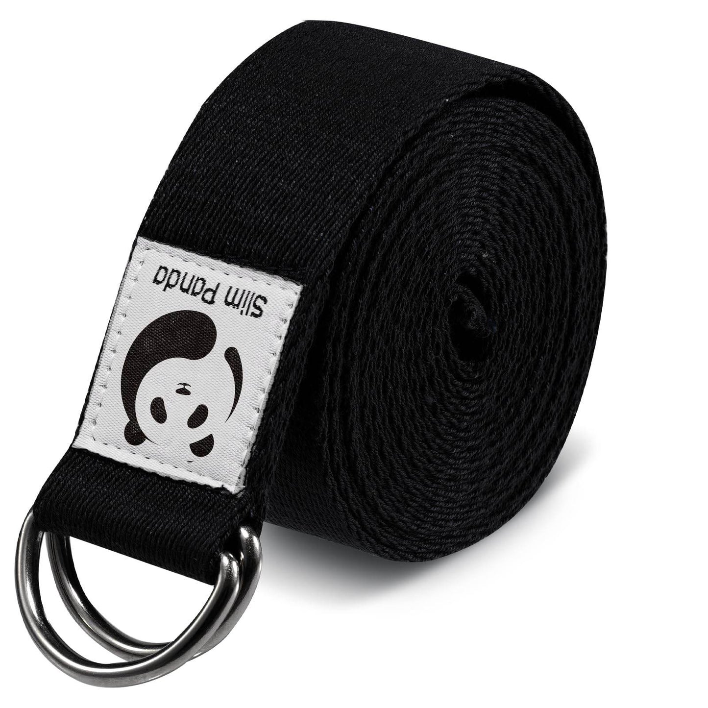 Slim Panda Yoga Strap for Stretching, (10+ Colors,6 Feet/8 Feet) Yoga Bands with Adjustable D-Ring Buckle, Cotton Yoga Belt for Fitness, Yoga, Pilates, Physical Therapy, Improve Flexibility - zenfulharmony.com